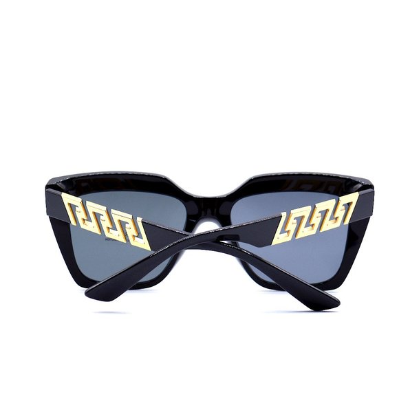 NEW VERSACE VE4418 GB1/87 BLACK DARK GREY LENS AUTHENTIC SUNGLASSES - Picture 7 of 9